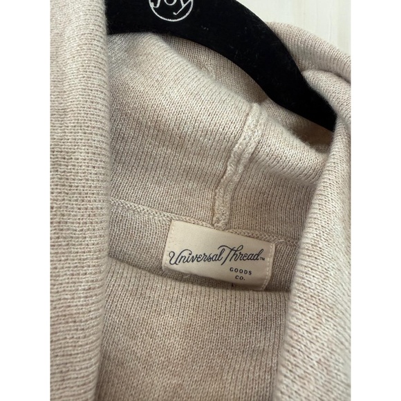 Universal Thread Womens Sweater Large Oatmeal Cowl Neck Pullover Drawstring - Picture 5 of 5